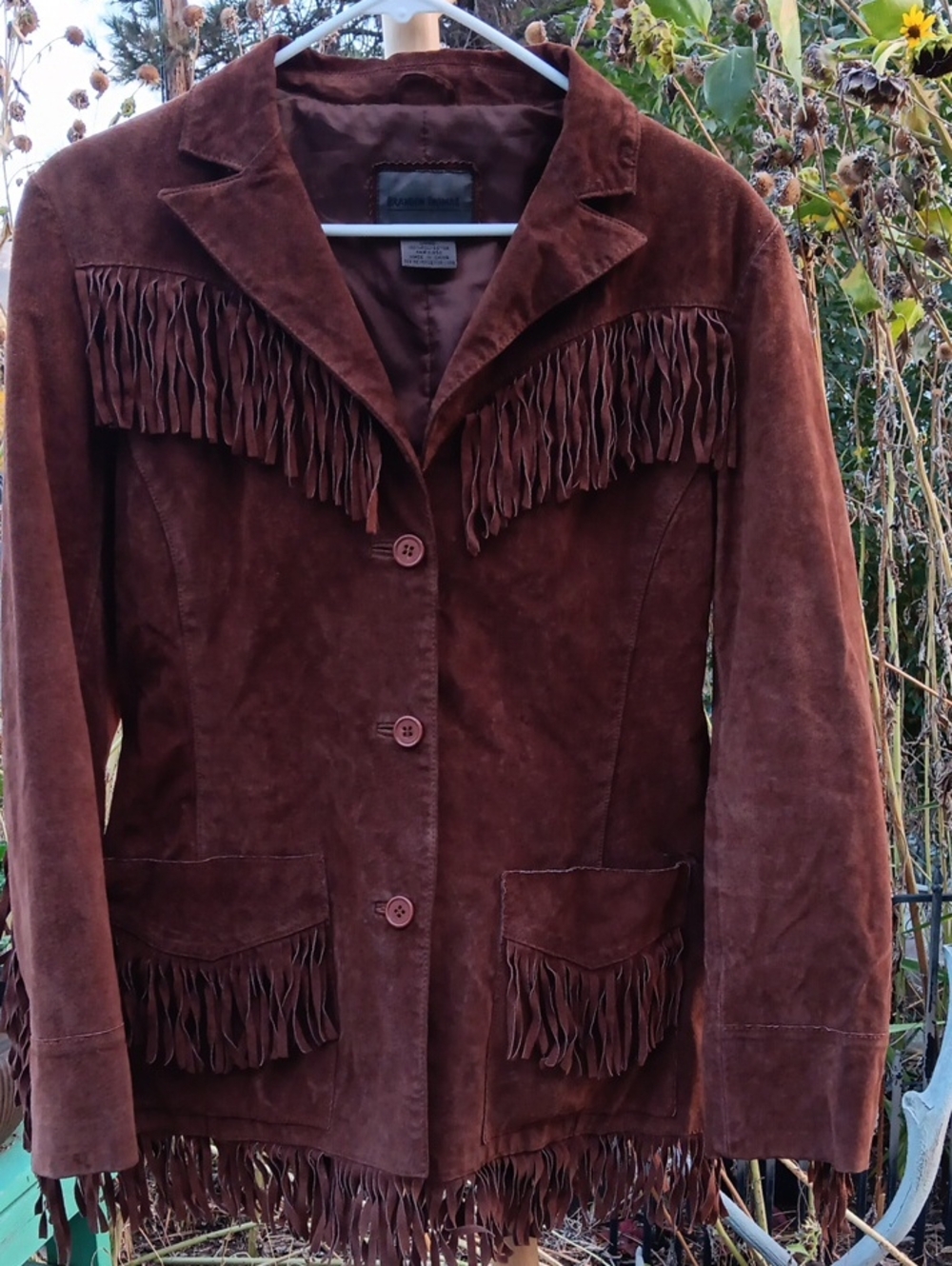 Brandon Thomas Brown Suede Fringe Jacket